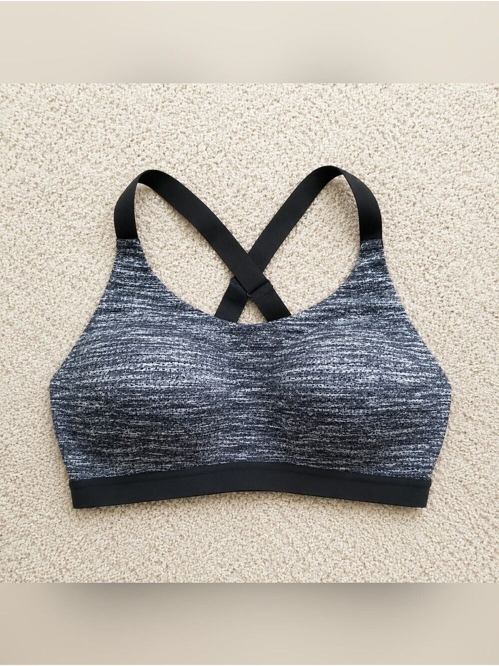 Victoria's Secret Lightweight Sports Bra Black Gray Women's Size 36D